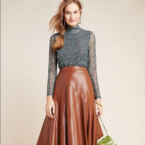 Anthropologie leather skirt Clearance
